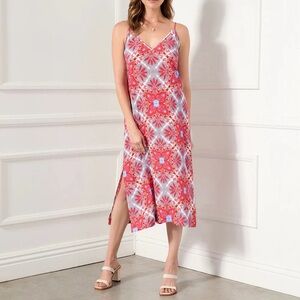 Karen Kane Red and White Floral Midi Dress